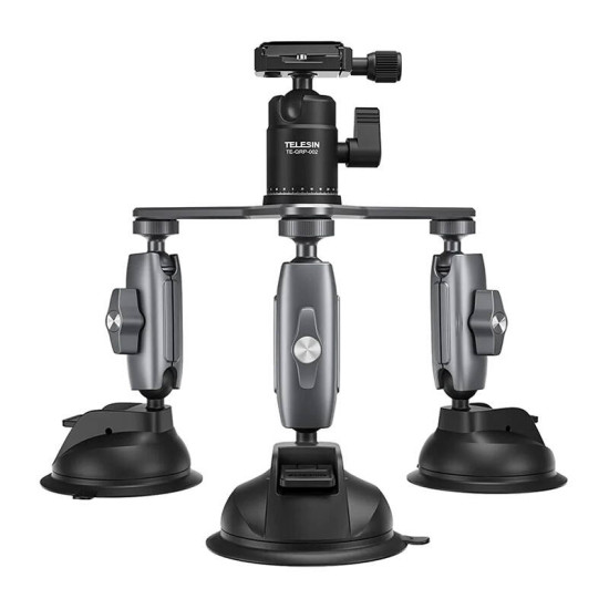 TELESIN Three-Arm Suction Mount - TE-TSB-001 TELESIN Three-Arm Suction Mount - TE-TSB-001