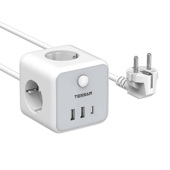 Tessan Πολύπριζο TS-301-C-GR (Λευκό) Tessan Πολύπριζο TS-301-C-GR (Λευκό)