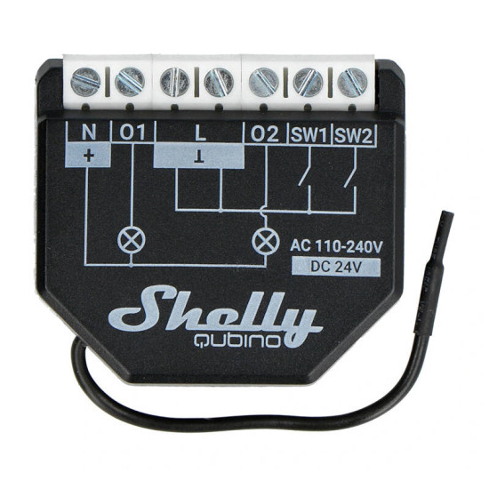 Shelly Qubino Wave2PM Controller, 2-channel, Z-Wave (Power measurement) Shelly Qubino Wave2PM Controller, 2-channel, Z-Wave (Power measurement)