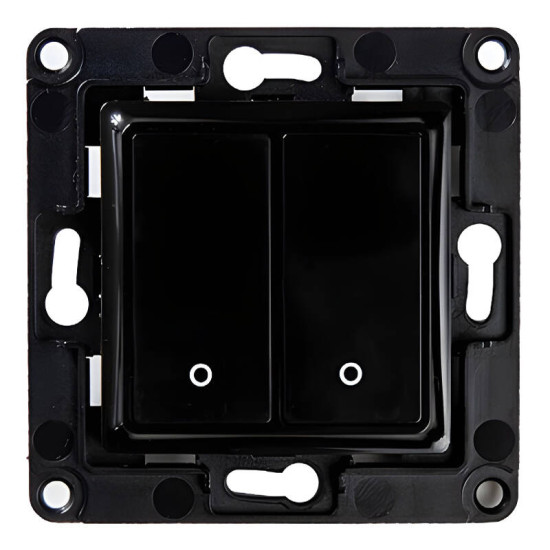 Shelly wall switch 2 button (Black) Shelly wall switch 2 button (Black)