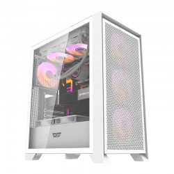 Darkflash DRX70 MESH θήκη υπολογιστή (λευκή) + 4 ανεμιστήρες RGB
