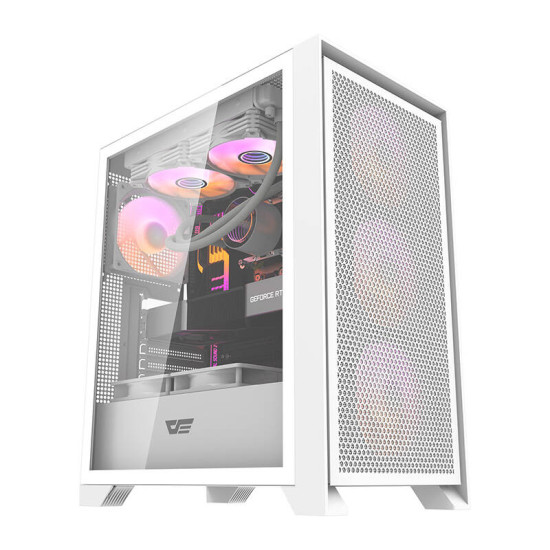 Darkflash DRX70 MESH θήκη υπολογιστή (λευκή) + 4 ανεμιστήρες RGB Darkflash DRX70 MESH θήκη υπολογιστή (λευκή) + 4 ανεμιστήρες RGB