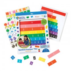 Learning Resources Εκπαιδευτικό Παιχνίδι Μαθηματικών Δεξιοτήτων Rainbow Fraction Tiles LER 0615