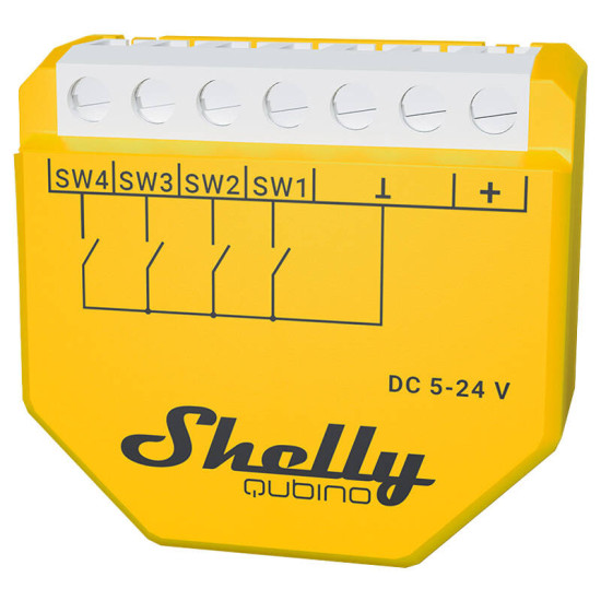 Shelly Qubino Wave i4 DC Scene Controller, Z-Wave (DC 5-24V) Shelly Qubino Wave i4 DC Scene Controller, Z-Wave (DC 5-24V)