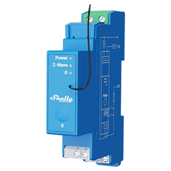 Shelly Qubino Pro 1 DIN rail Relay, 1-channel, Z-Wave Shelly Qubino Pro 1 DIN rail Relay, 1-channel, Z-Wave