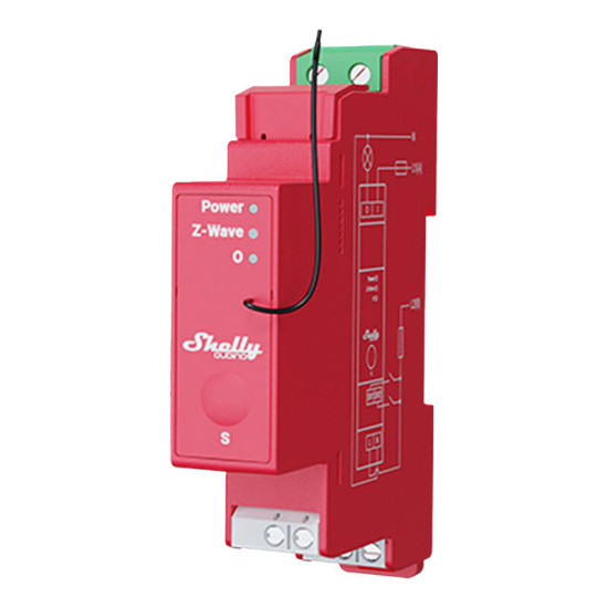Shelly Qubino Pro 1PM DIN rail Relay, 1-channel, Z-Wave (Power measurement) Shelly Qubino Pro 1PM DIN rail Relay, 1-channel, Z-Wave (Power measurement)