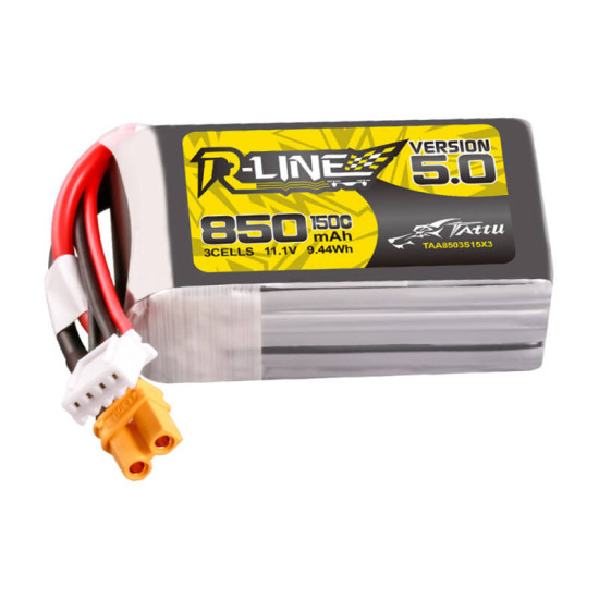 Tattu R-Line Wersja 5.0 850mAh 3S 11.1V 150C XT30U-F Tattu R-Line Wersja 5.0 850mAh 3S 11.1V 150C XT30U-F