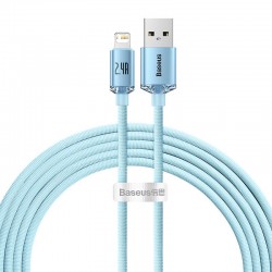 USB cable for iP Baseus Crystal Shine, 2.4A, 2m (blue)