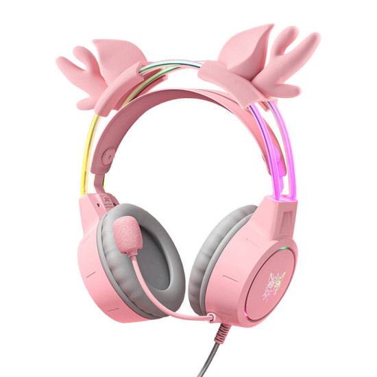 Gaming headphones ONIKUMA X15Pro Pink Deer's Horns Gaming headphones ONIKUMA X15Pro Pink Deer's Horns
