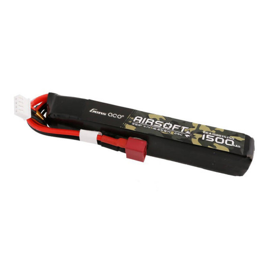 Gens ace 25C 1500mAh 3S1P 11.1V Airsoft Gun Lipo Battery with T Plug Gens ace 25C 1500mAh 3S1P 11.1V Airsoft Gun Lipo Battery with T Plug