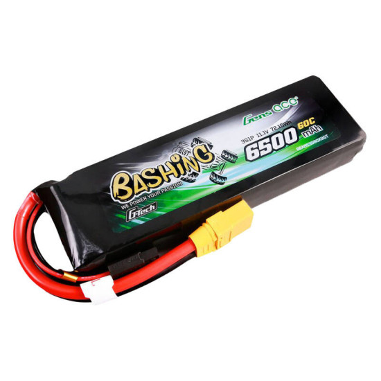 Gens ace G-Tech 6500mAh 11.1V 60C 3S1P Lipo Battery Pack with XT90-Bashing Series Gens ace G-Tech 6500mAh 11.1V 60C 3S1P Lipo Battery Pack with XT90-Bashing Series