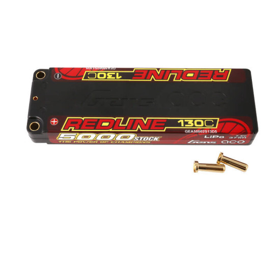 Gens ace Redline Series 5000mAh 7.4V 130C 2S1P HardCase 56# HV Lipo Battery Gens ace Redline Series 5000mAh 7.4V 130C 2S1P HardCase 56# HV Lipo Battery