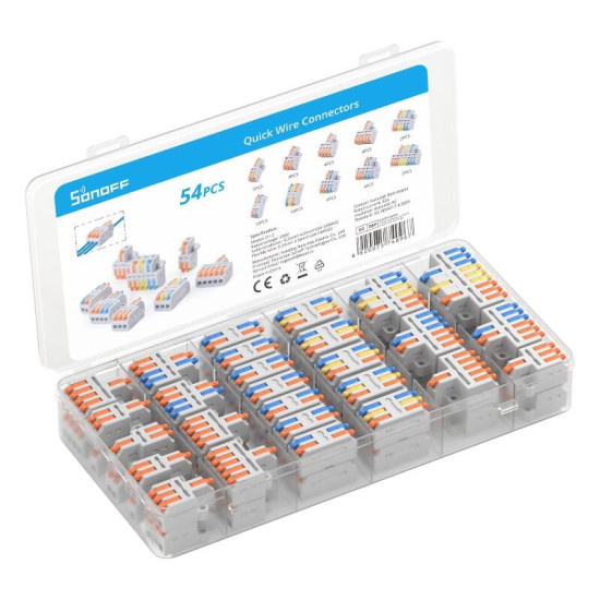 Wire Splicing Connector pack Sonoff (54 pcs) Wire Splicing Connector pack Sonoff (54 pcs)