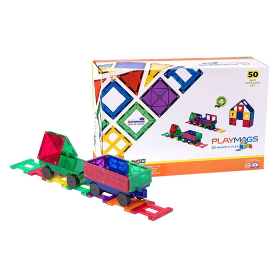Magnetic tiles 3D Train Playmags 153 - 50 pcs set Magnetic tiles 3D Train Playmags 153 - 50 pcs set
