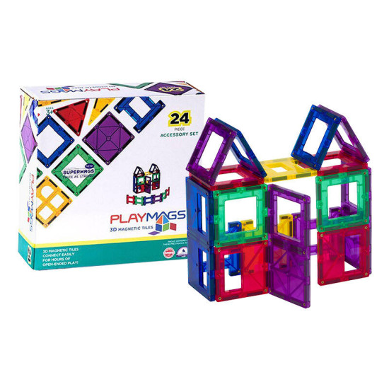 Magnetic tiles 3D Playmags 162 - 24 pcs set Magnetic tiles 3D Playmags 162 - 24 pcs set