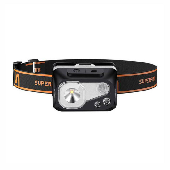 Φακός κεφαλής Superfire HL07 – 320 lm, USB, 5 λειτουργίες, 90 μ. Φακός κεφαλής Superfire HL07 – 320 lm, USB, 5 λειτουργίες, 90 μ.