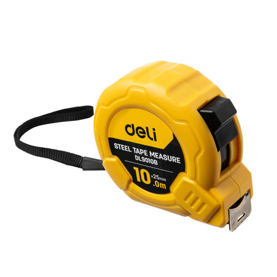Steel Measuring Tape 10m/25mm Deli Tools EDL9010B (yellow) Steel Measuring Tape 10m/25mm Deli Tools EDL9010B (yellow)