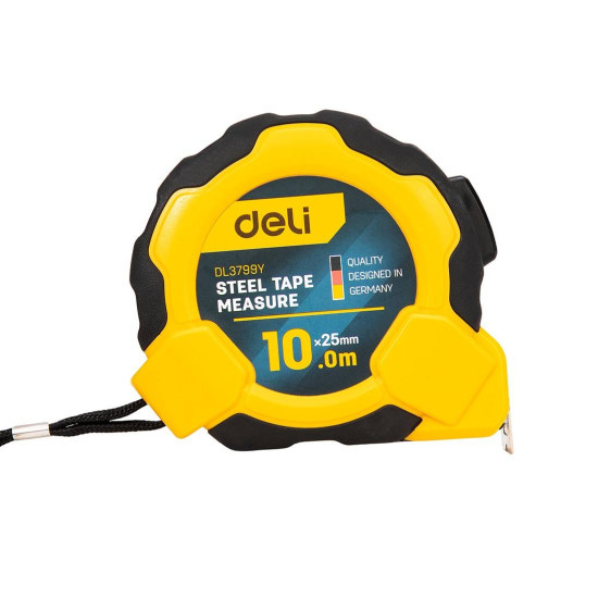 Steel Measuring Tape 10m/25mm Deli Tools EDL3799Y (yellow) Steel Measuring Tape 10m/25mm Deli Tools EDL3799Y (yellow)