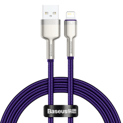 Baseus Καλώδιο USB σε Lightning Cafule, 2.4A, 1m (Μοβ)