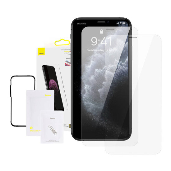 Baseus Προστατευτικό Οθόνης Tempered Glass 0.3mm Full Face για iPhone XS Max/11 Pro Max 6.5'' (2τμχ) (Διαφανές) Baseus Προστατευτικό Οθόνης Tempered Glass 0.3mm Full Face για iPhone XS Max/11 Pro Max 6.5'' (2τμχ) (Διαφανές)