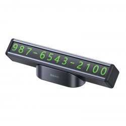 Baseus Πινακίδα Εγγραφής Τηλεφώνου Square Bar Temporary Parking Number Plate (Μαύρο)