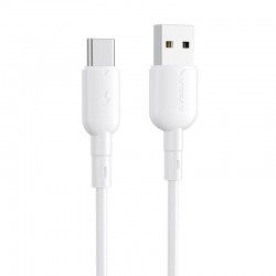 USB to USB-C cable VFAN Colorful X11, 3A, 1m (white)
