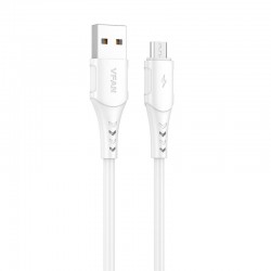 USB to Micro USB cable VFAN Colorful X12, 3A, 1m (white)