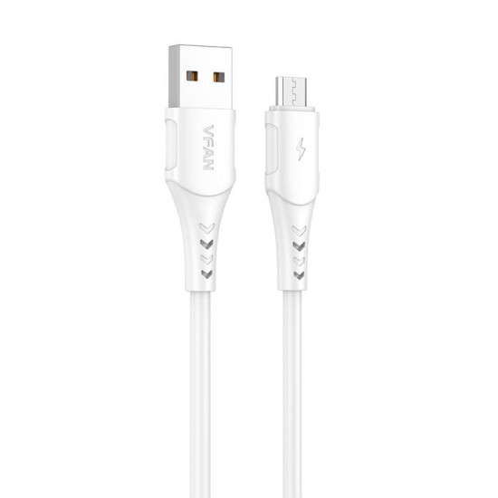 USB to Micro USB cable VFAN Colorful X12, 3A, 1m (white) USB to Micro USB cable VFAN Colorful X12, 3A, 1m (white)