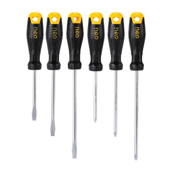 Screwdriver set Deli Tools EDL620006, with magnet, 6 pieces Screwdriver set Deli Tools EDL620006, with magnet, 6 pieces