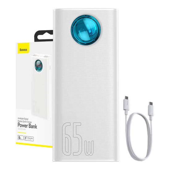 Baseus Powerbank Amblight 30000mAh 4xUSB USB-C 65W (Λευκό) Baseus Powerbank Amblight 30000mAh 4xUSB USB-C 65W (Λευκό)