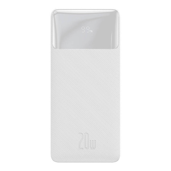 Baseus Powerbank Bipow 10000mAh, 2xUSB, USB-C, 20W (Λευκό) Baseus Powerbank Bipow 10000mAh, 2xUSB, USB-C, 20W (Λευκό)