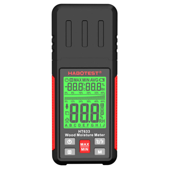 Habotest Μετρητής Υγρασίας Υλικών HT633 (Μαύρο) Habotest Μετρητής Υγρασίας Υλικών HT633 (Μαύρο)
