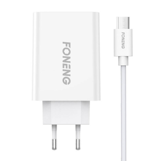 Fast charger Foneng 1x USB EU43 10.5W + USB Micro cable Fast charger Foneng 1x USB EU43 10.5W + USB Micro cable