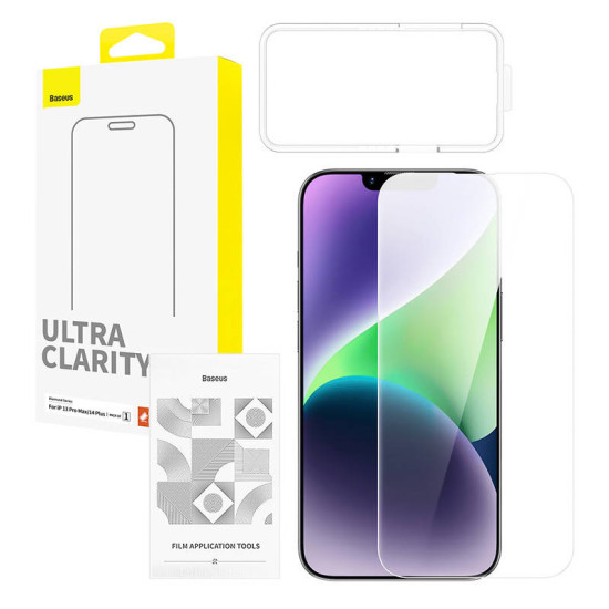 Baseus Προστατευτικό Οθόνης Tempered Glass OS για iPhone 13 Pro Max/14 Plus (Διαφανές) Baseus Προστατευτικό Οθόνης Tempered Glass OS για iPhone 13 Pro Max/14 Plus (Διαφανές)