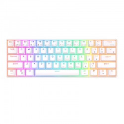 Klawiatura mechaniczna Royal Kludge RK61 RGB, brown switch (biała) (QWERTY)