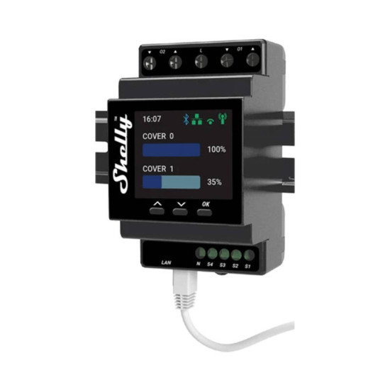 Shelly Pro Dual Cover PM DIN Rail Dual Controller, WiFi (Power measurement) Shelly Pro Dual Cover PM DIN Rail Dual Controller, WiFi (Power measurement)