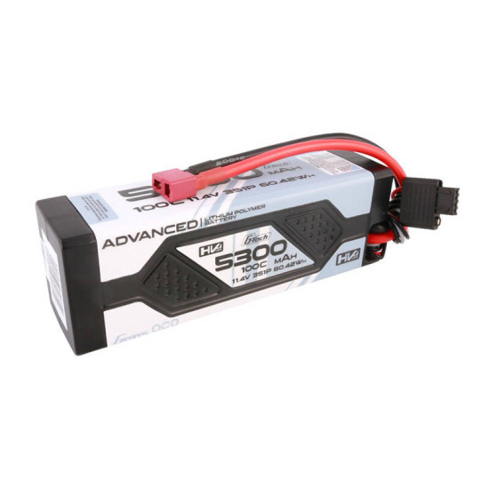 Gens ace Advanced G-Tech 5300mAh 11.4V 3S1P 100C HV car Lipo Battery Pack Hardcase with Deans Plug Gens ace Advanced G-Tech 5300mAh 11.4V 3S1P 100C HV car Lipo Battery Pack Hardcase with Deans Plug