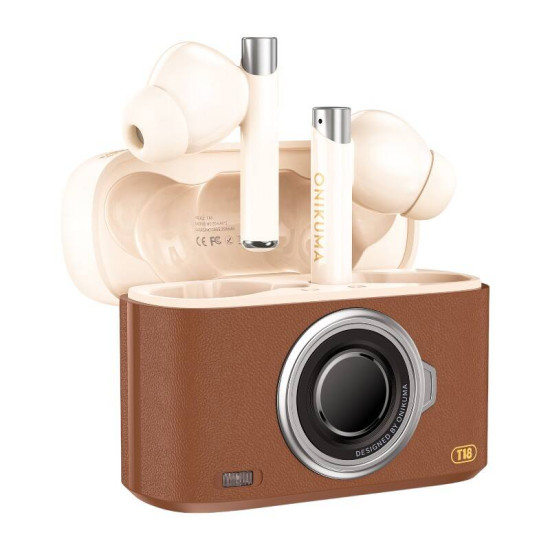 ONIKUMA T18 Bluetooth In-Ear Earphones Brown ONIKUMA T18 Bluetooth In-Ear Earphones Brown