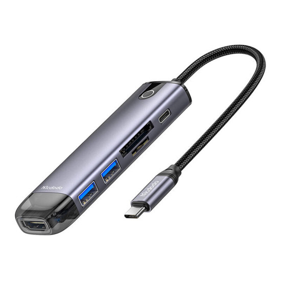 Mcdodo HU-7420 6-in-1 USB-C Hub (USB-C, USB3.0*2, SD, TF, HDMI) Mcdodo HU-7420 6-in-1 USB-C Hub (USB-C, USB3.0*2, SD, TF, HDMI)