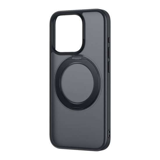 Phone Case Baseus SkyRing Magnetic with Stand for iP 15 Pro + tempered-glass and cleaning kit (black) Phone Case Baseus SkyRing Magnetic with Stand for iP 15 Pro + tempered-glass and cleaning kit (black)