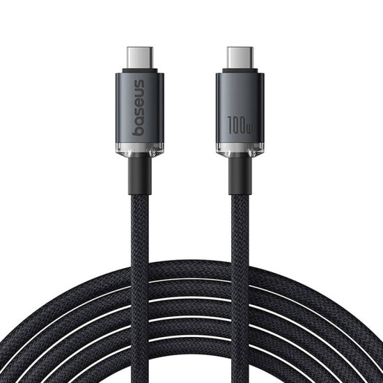 Fast Charging Cable Baseus Crystal Shine USB-C to USB-C 100W, 1,5m, 20Gb (black) Fast Charging Cable Baseus Crystal Shine USB-C to USB-C 100W, 1,5m, 20Gb (black)