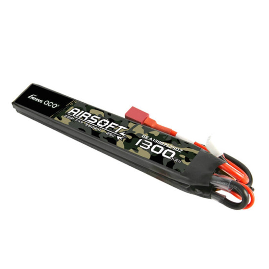 Gens ace 25C 1300mAh 2S1P 7.4V Saddle Airsoft Gun Lipo Battery with T Plug Gens ace 25C 1300mAh 2S1P 7.4V Saddle Airsoft Gun Lipo Battery with T Plug