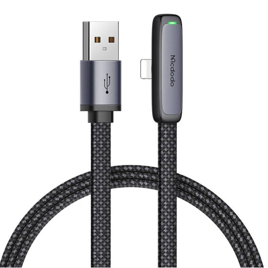 Mcdodo CA-2791 USB to lightning angle cable, 1.8m (black) Mcdodo CA-2791 USB to lightning angle cable, 1.8m (black)