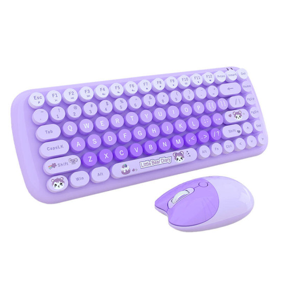 MOFII Candy New 2.4G Wireless Keyboard + Mouse Set (Purple) MOFII Candy New 2.4G Wireless Keyboard + Mouse Set (Purple)
