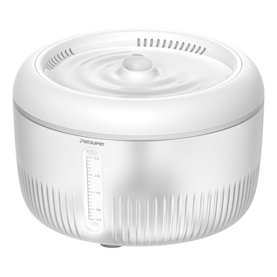 Smart Water Fountain for pets Petsuper PW02 2,5L (white) Smart Water Fountain for pets Petsuper PW02 2,5L (white)