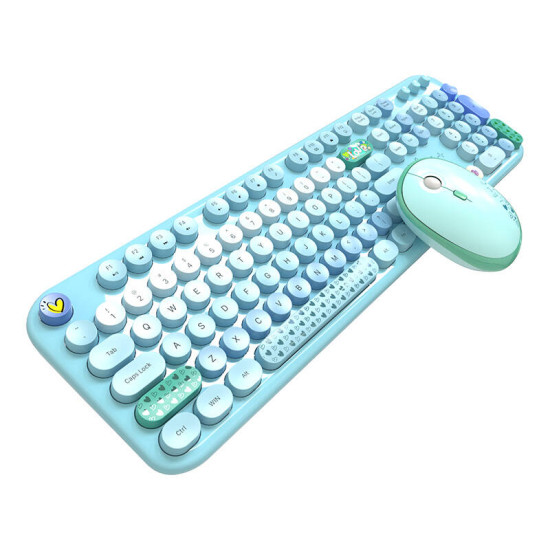 MOFII Lovely 2.4G Wireless Keyboard + Mouse Set (Blue) MOFII Lovely 2.4G Wireless Keyboard + Mouse Set (Blue)