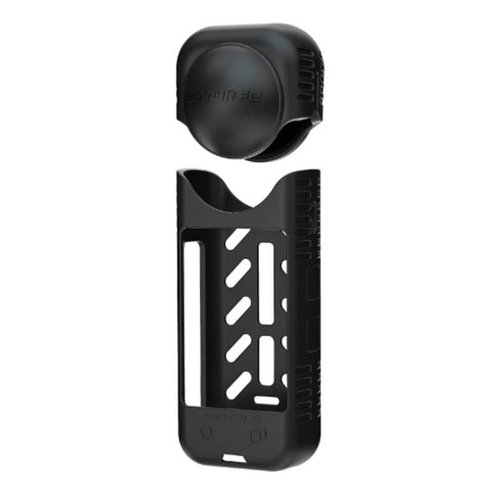 Silicone protective case + lens cover Sunnylife for Insta360 X4 (black) Silicone protective case + lens cover Sunnylife for Insta360 X4 (black)