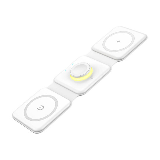 Magnetic wireless charger, Essager, EWXCX3-NMC02, 3w1, 15W (white) Magnetic wireless charger, Essager, EWXCX3-NMC02, 3w1, 15W (white)