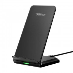 Επαγωγικός ασύρματος φορτιστής Choetech 10W με βάση (μαύρο)
