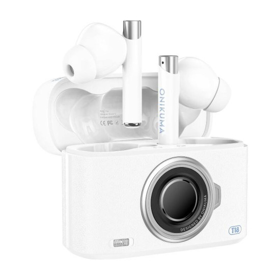 ONIKUMA T18 Bluetooth In-Ear Earphones White ONIKUMA T18 Bluetooth In-Ear Earphones White